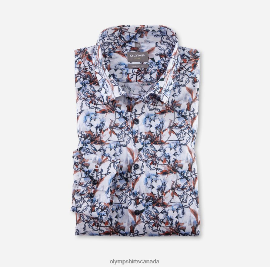 OLYMP Luxor Comfort Fit, Business Shirt, Under Button-Down, Mandarin H2P42H1501 Clothing