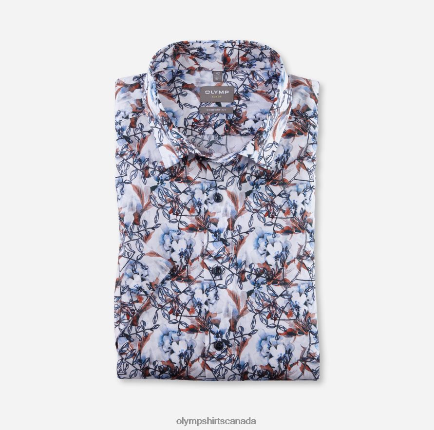 OLYMP Luxor Comfort Fit, Business Shirt, Under Button-Down, Mandarin H2P42H1627 Clothing