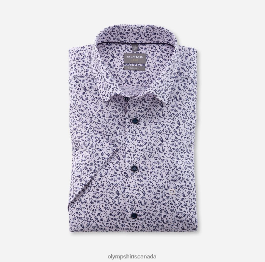 OLYMP Luxor Comfort Fit, Business Shirt, Under Button-Down, Rose H2P42H1529 Clothing