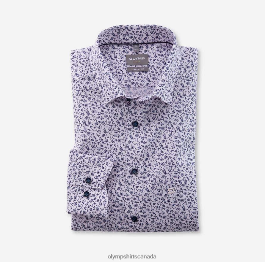 OLYMP Luxor Comfort Fit, Business Shirt, Under Button-Down, Rose H2P42H1582 Clothing