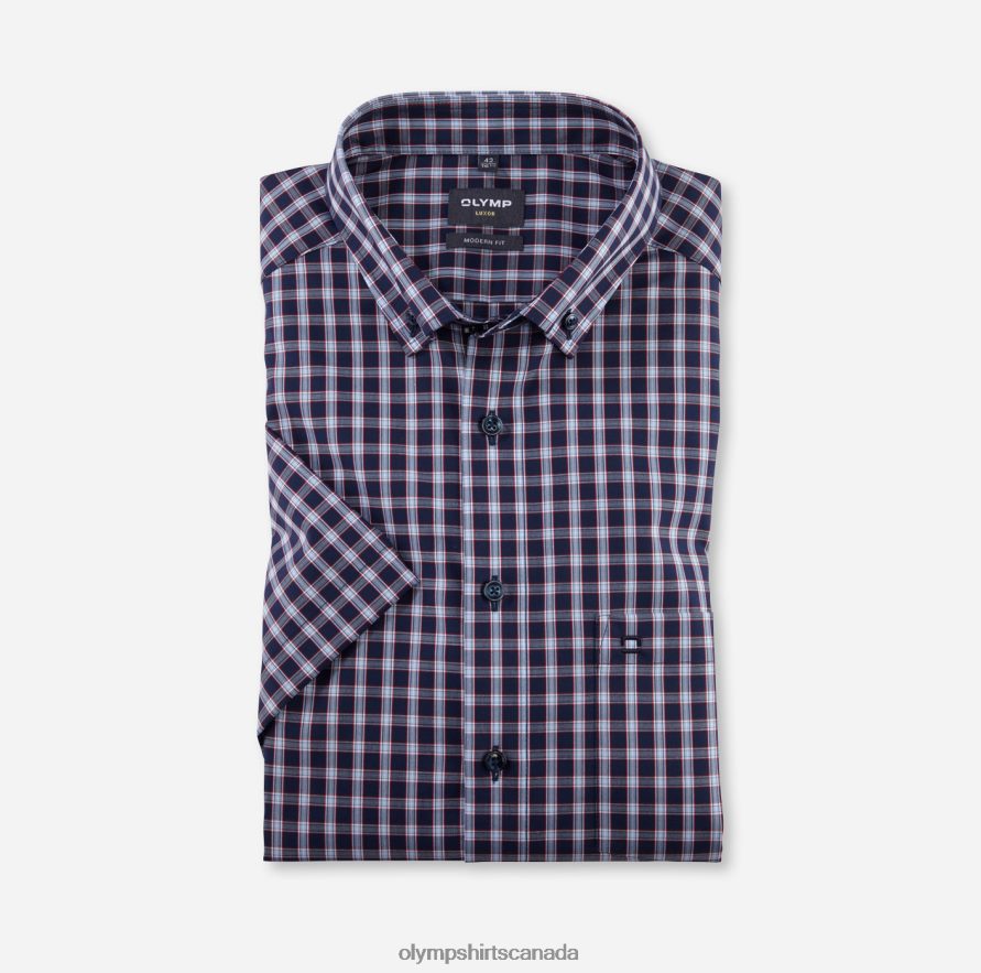 OLYMP Luxor Modern Fit, Business Shirt, Button-Down, Red H2P42H1137 Clothing