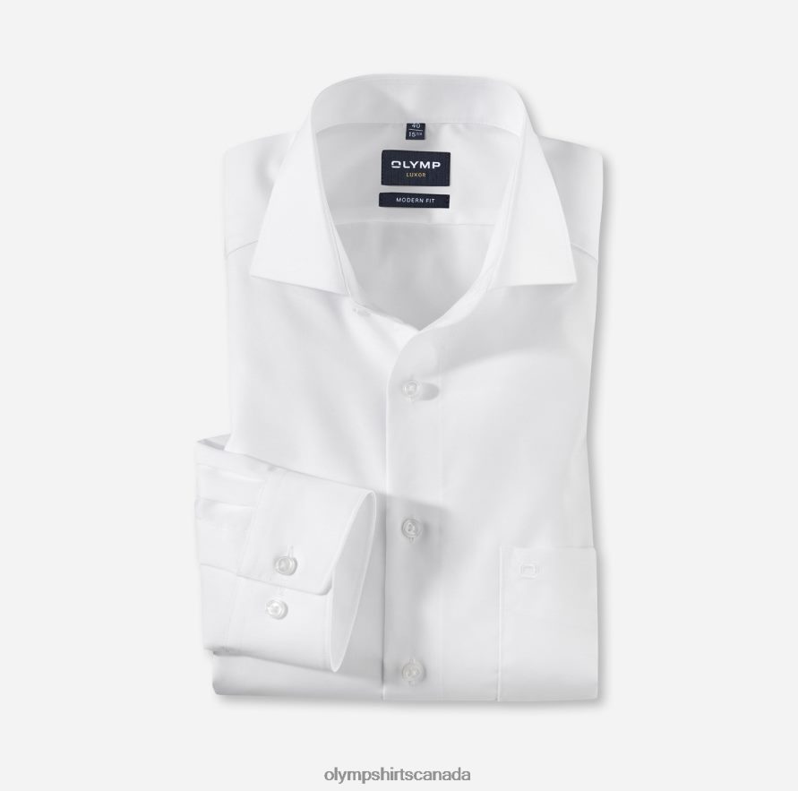OLYMP Luxor Modern Fit, Business Shirt, Cutaway Classic, White H2P42H1386 Clothing
