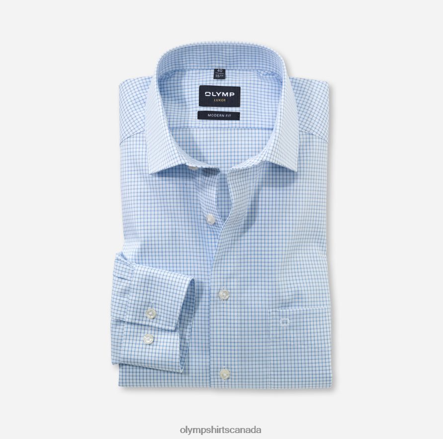 OLYMP Luxor Modern Fit, Business Shirt, Global Kent, Bleu H2P42H1023 Clothing