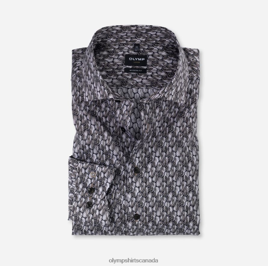 OLYMP Luxor Modern Fit, Business Shirt, Global Kent, Brown H2P42H1294 Clothing