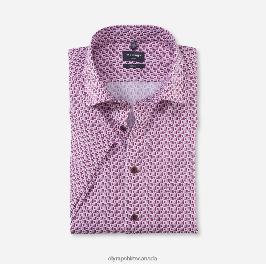 OLYMP Luxor Modern Fit, Business Shirt, Global Kent, Fuchsia H2P42H1186 Clothing