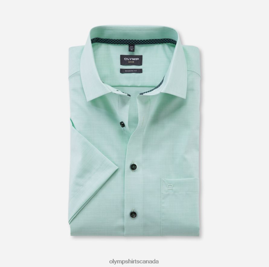 OLYMP Luxor Modern Fit, Business Shirt, Global Kent, Light Green H2P42H1201 Clothing