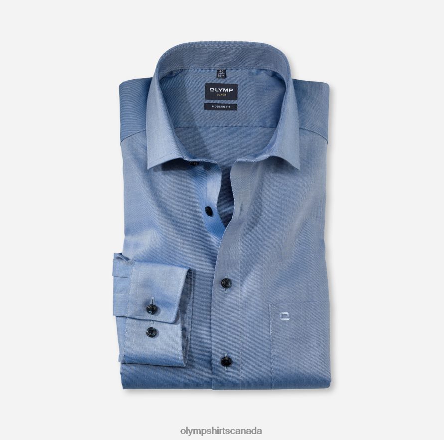 OLYMP Luxor Modern Fit, Business Shirt, Global Kent, Marine H2P42H1038 Clothing
