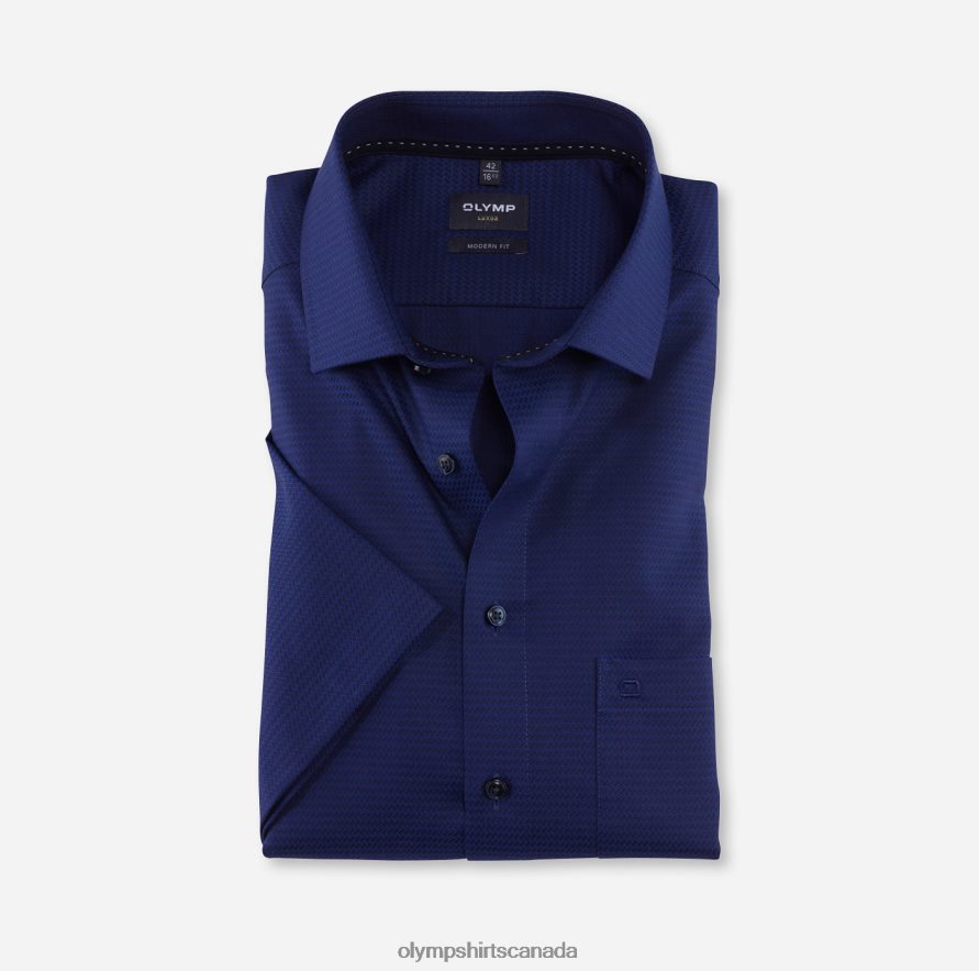 OLYMP Luxor Modern Fit, Business Shirt, Global Kent, Marine H2P42H935 Clothing