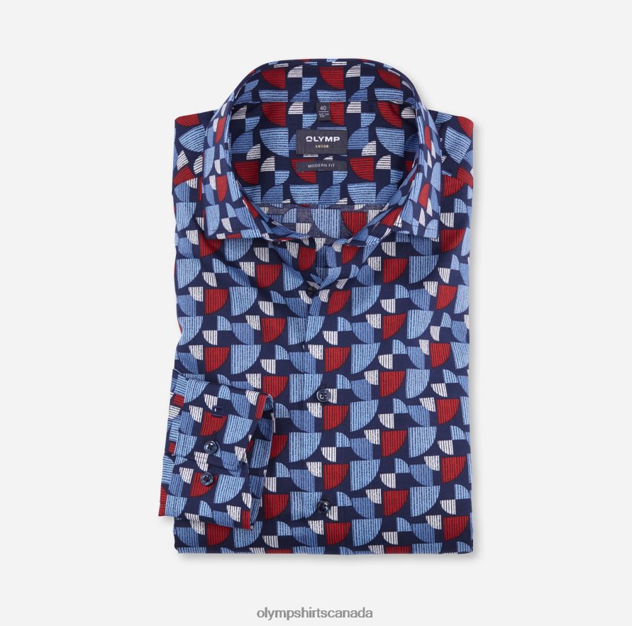 OLYMP Luxor Modern Fit, Business Shirt, Global Kent, Red H2P42H1014 Clothing