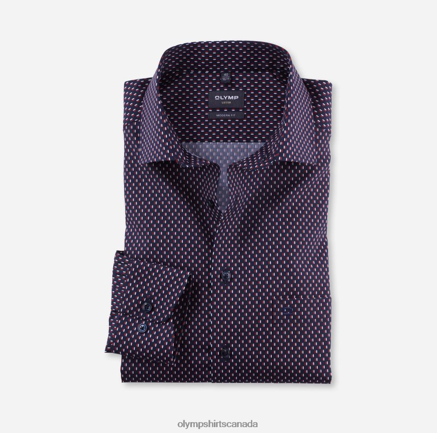 OLYMP Luxor Modern Fit, Business Shirt, Global Kent, Red H2P42H1021 Clothing