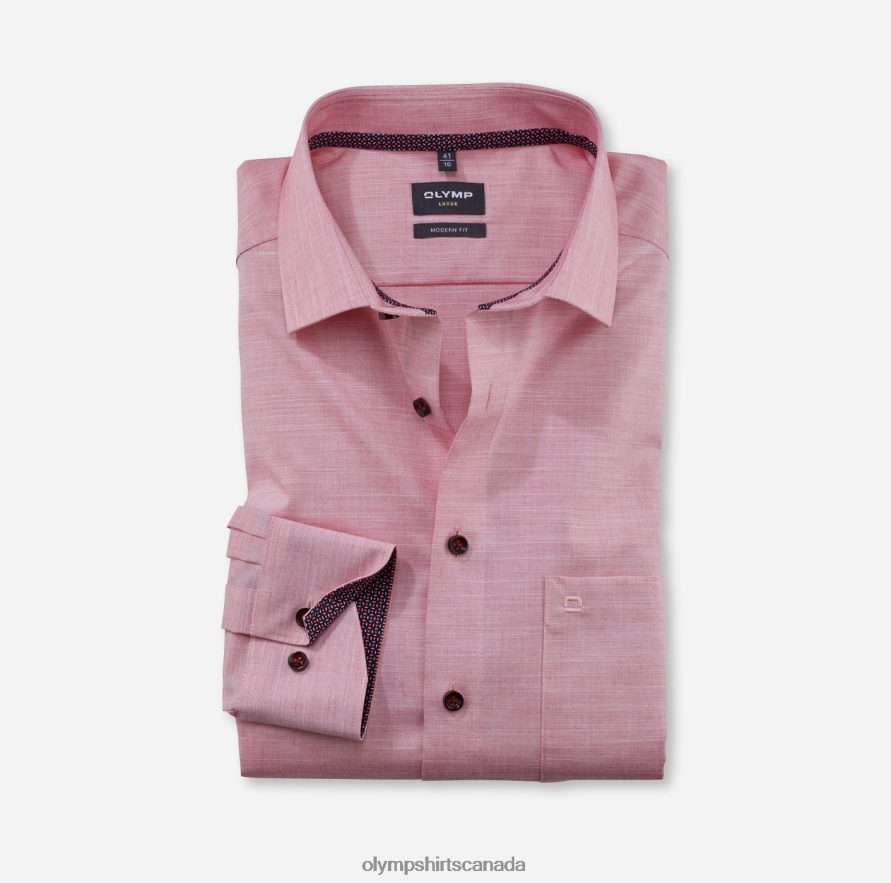 OLYMP Luxor Modern Fit, Business Shirt, Global Kent, Red H2P42H1298 Clothing