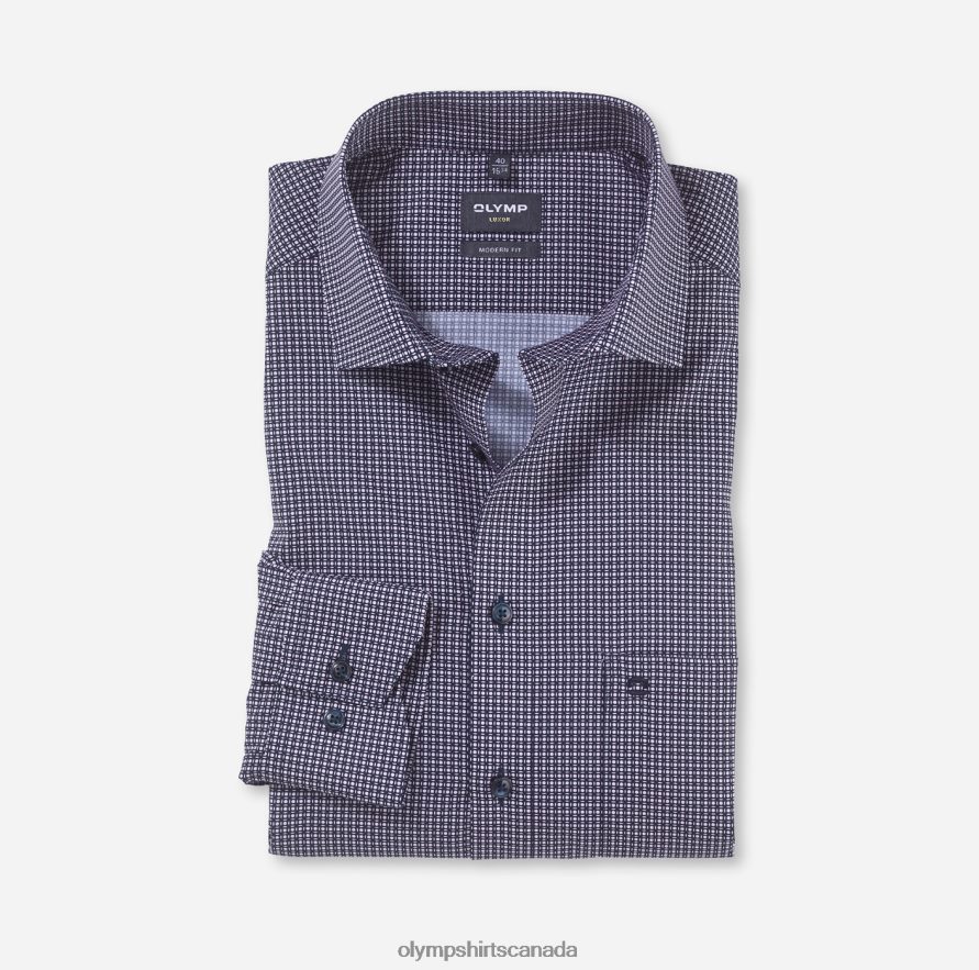 OLYMP Luxor Modern Fit, Business Shirt, Global Kent, Rose H2P42H1105 Clothing