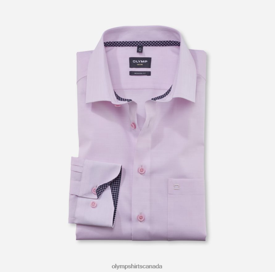 OLYMP Luxor Modern Fit, Business Shirt, Global Kent, Rose H2P42H1314 Clothing
