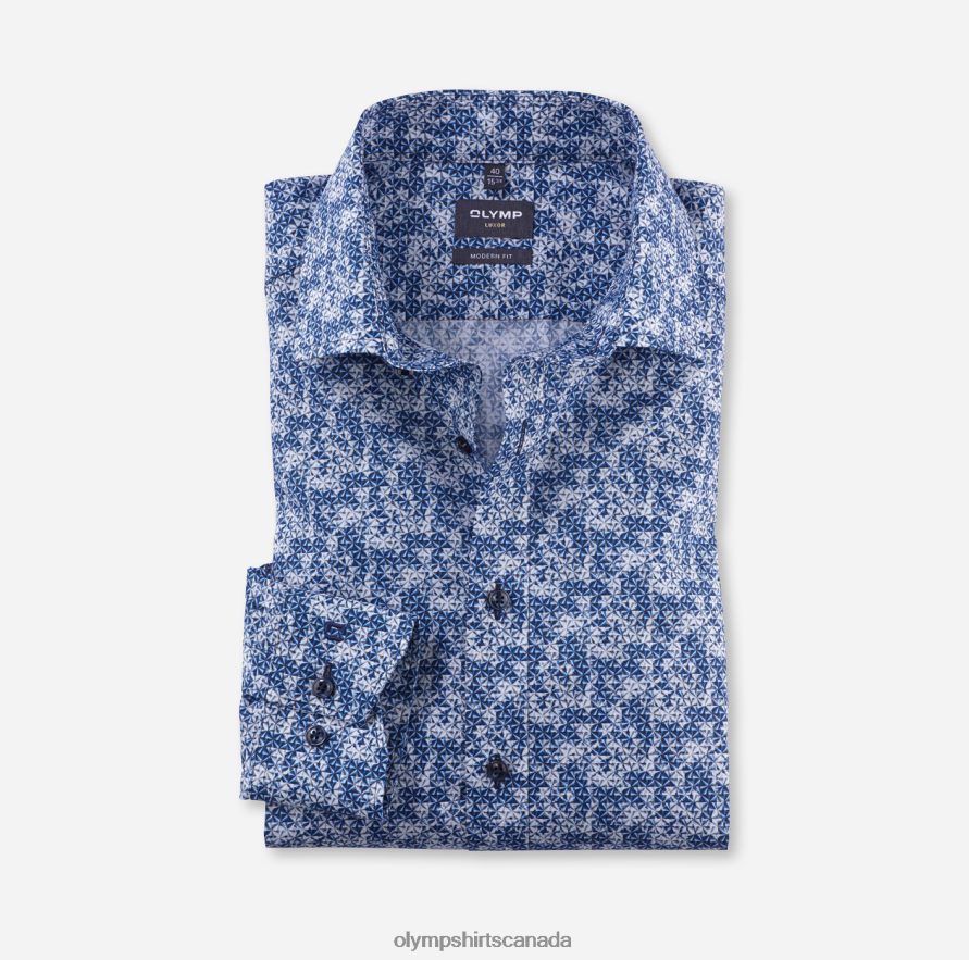 OLYMP Luxor Modern Fit, Business Shirt, Global Kent, Royal H2P42H1000 Clothing