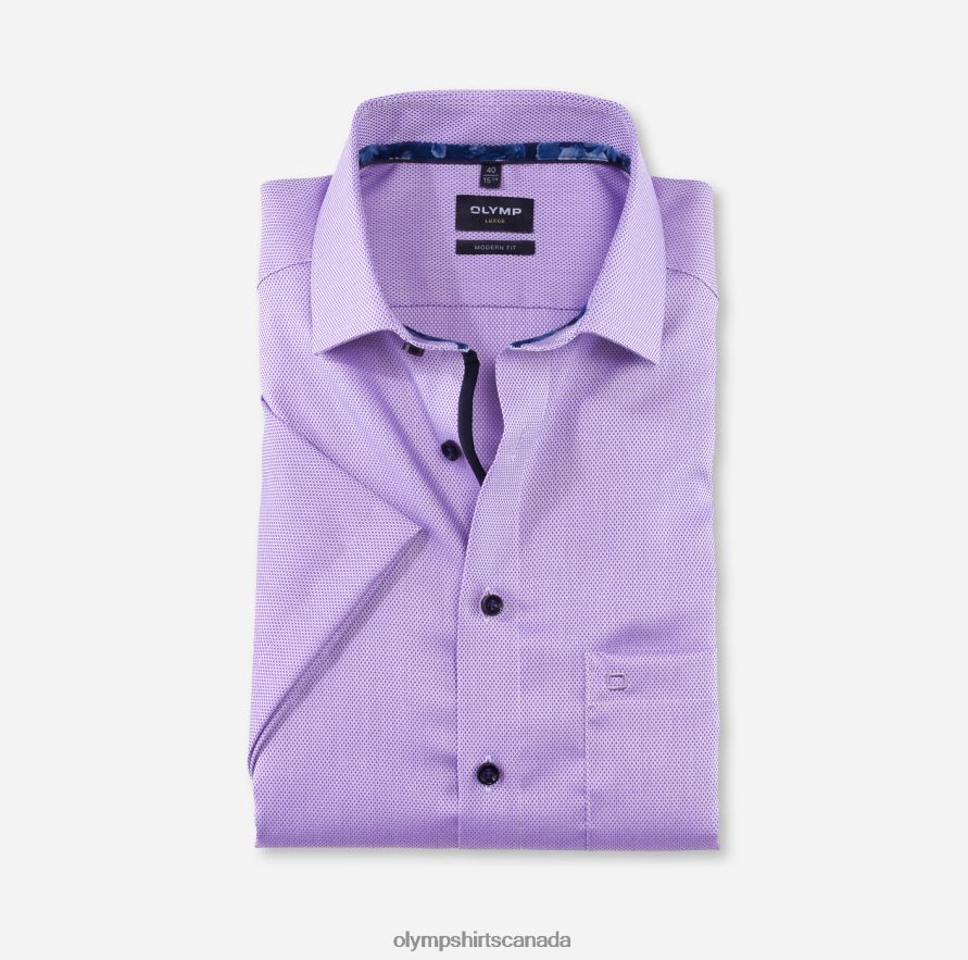OLYMP Luxor Modern Fit, Business Shirt, Global Kent, Violet H2P42H1308 Clothing