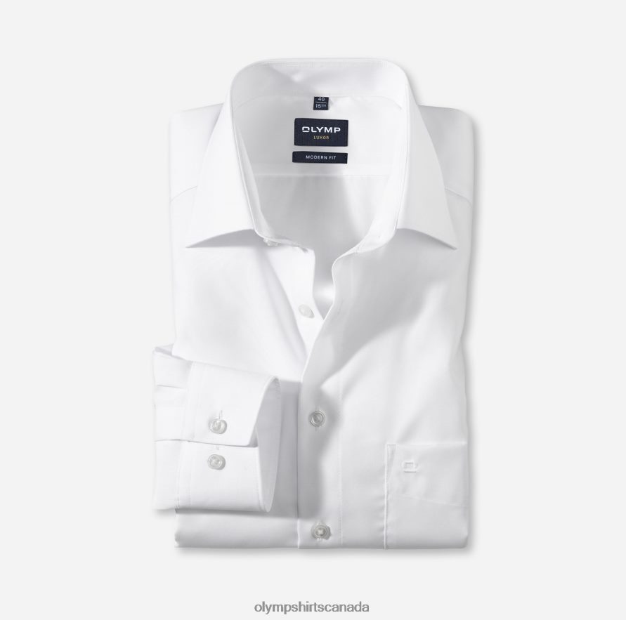 OLYMP Luxor Modern Fit, Business Shirt, Long Sleeve Extra Long (72 Cm), New Kent, White H2P42H1450 Clothing