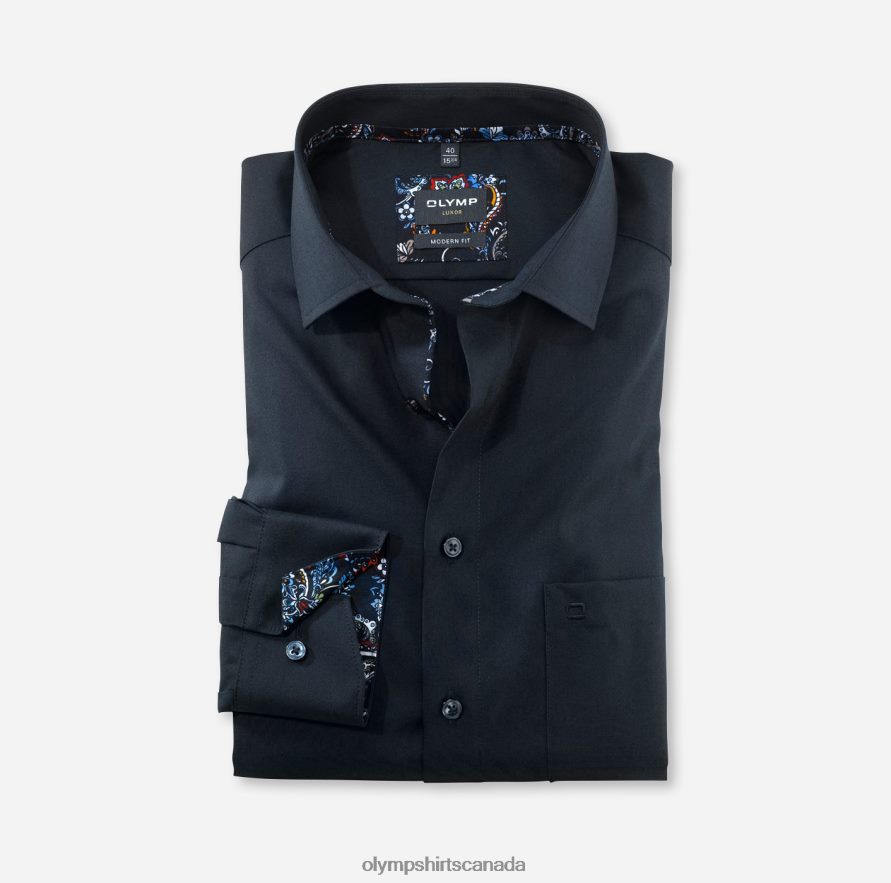 OLYMP Luxor Modern Fit, Business Shirt, Long Sleeve Extra Long, Global Kent, Cobalt H2P42H1425 Clothing