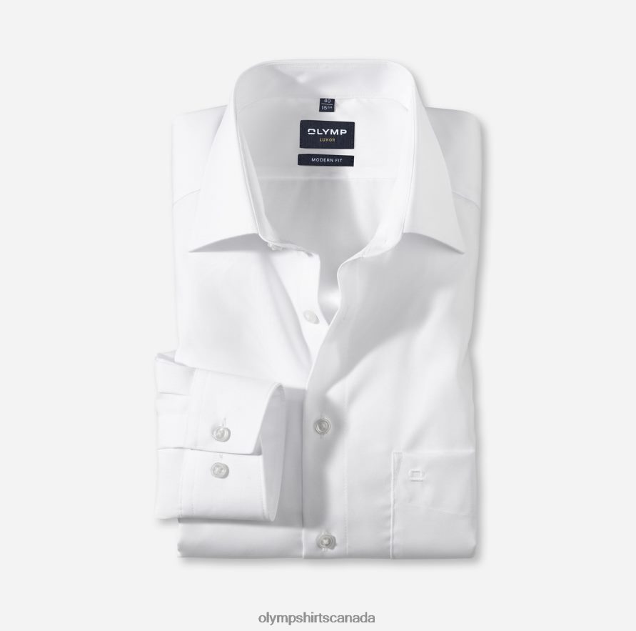 OLYMP Luxor Modern Fit, Business Shirt, Long Sleeve Extra Long, New Kent, White H2P42H1449 Clothing