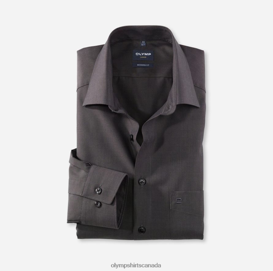 OLYMP Luxor Modern Fit, Business Shirt, New Kent, Anthracite H2P42H1397 Clothing