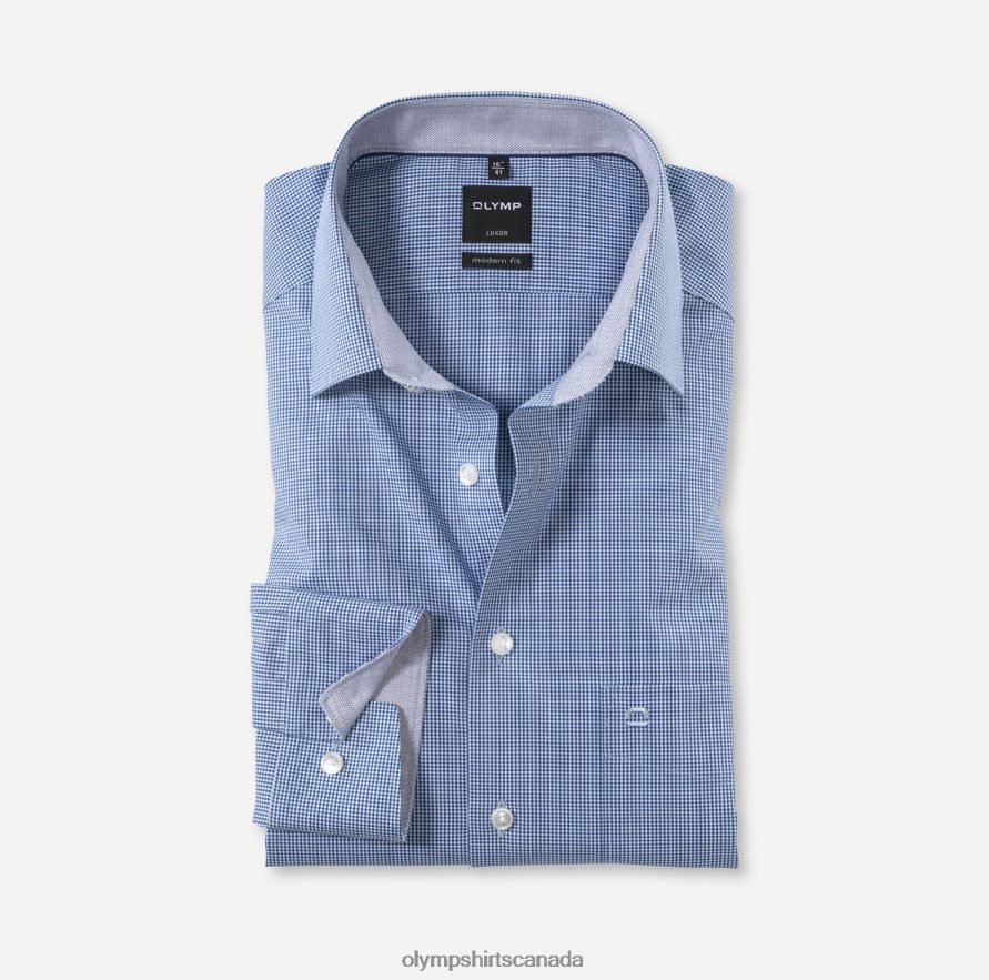 OLYMP Luxor Modern Fit, Business Shirt, New Kent, Royal H2P42H1034 Clothing