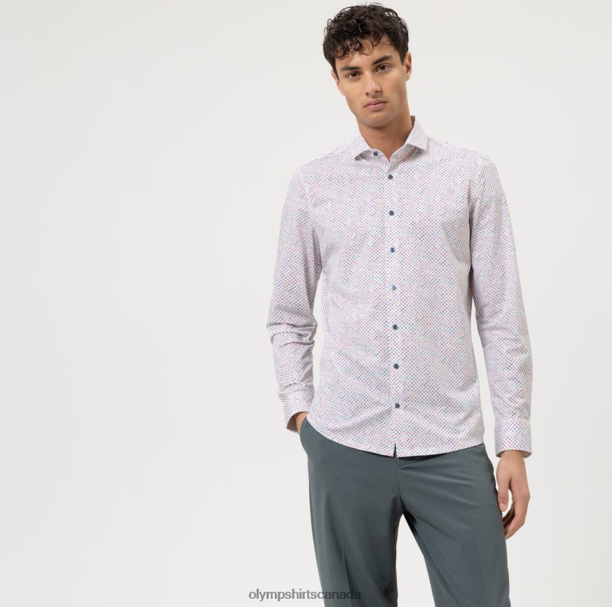 OLYMP No. Six 24/Seven Super Slim, Business Shirt, Cutaway, Fuchsia H2P42H178 Clothing