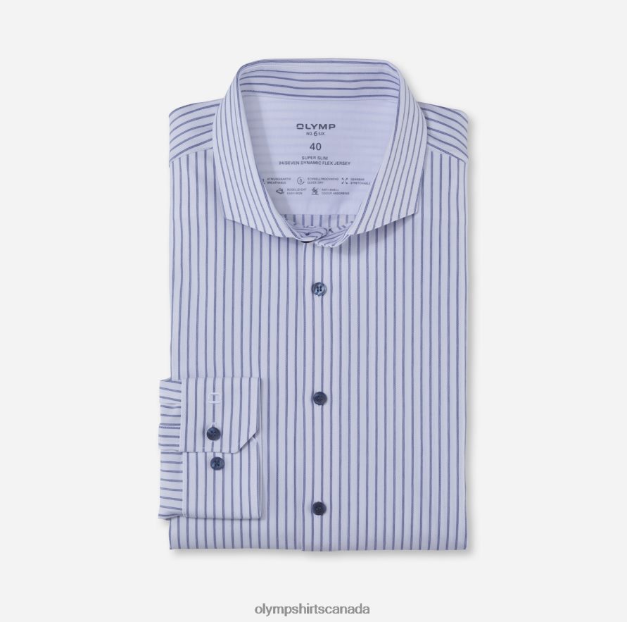 OLYMP No. Six 24/Seven Super Slim, Business Shirt, Cutaway, Royal H2P42H22 Clothing