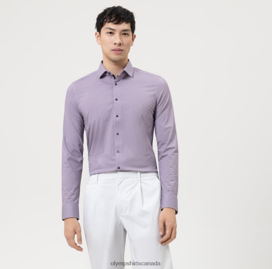 OLYMP No. Six 24/Seven Super Slim, Business Shirt, Modern Kent, Fuchsia H2P42H19 Clothing