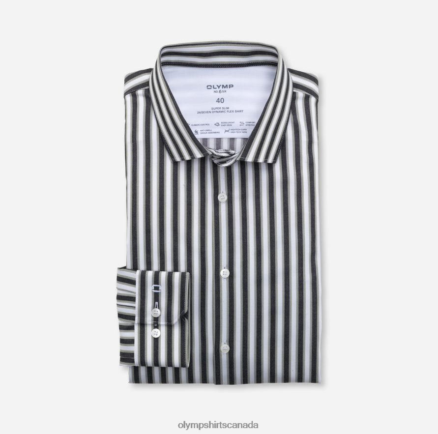 OLYMP No. Six 24/Seven Super Slim, Business Shirt, Modern Kent, Lime Green H2P42H232 Clothing