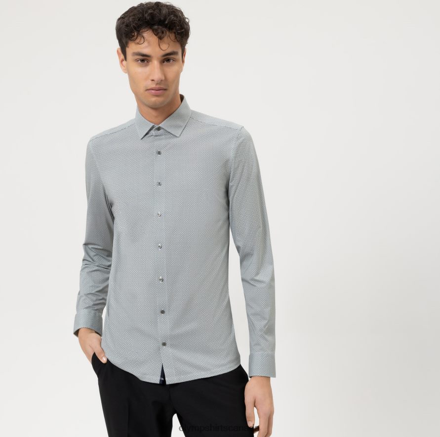 OLYMP No. Six 24/Seven Super Slim, Business Shirt, Modern Kent, Lime H2P42H152 Clothing