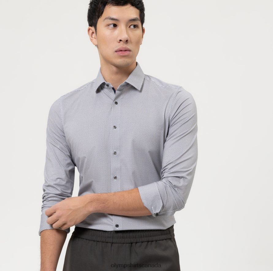 OLYMP No. Six 24/Seven Super Slim, Business Shirt, Modern Kent, Natural H2P42H177 Clothing