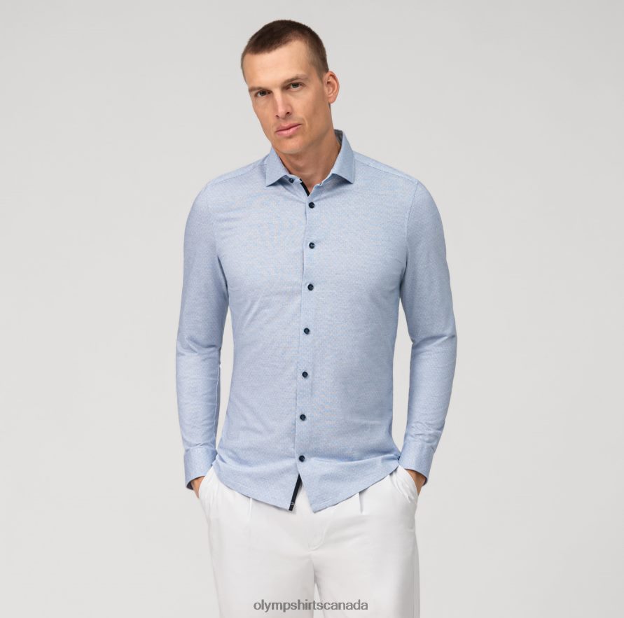 OLYMP No. Six 24/Seven Super Slim, Business Shirt, Modern Kent, Royal H2P42H42 Clothing