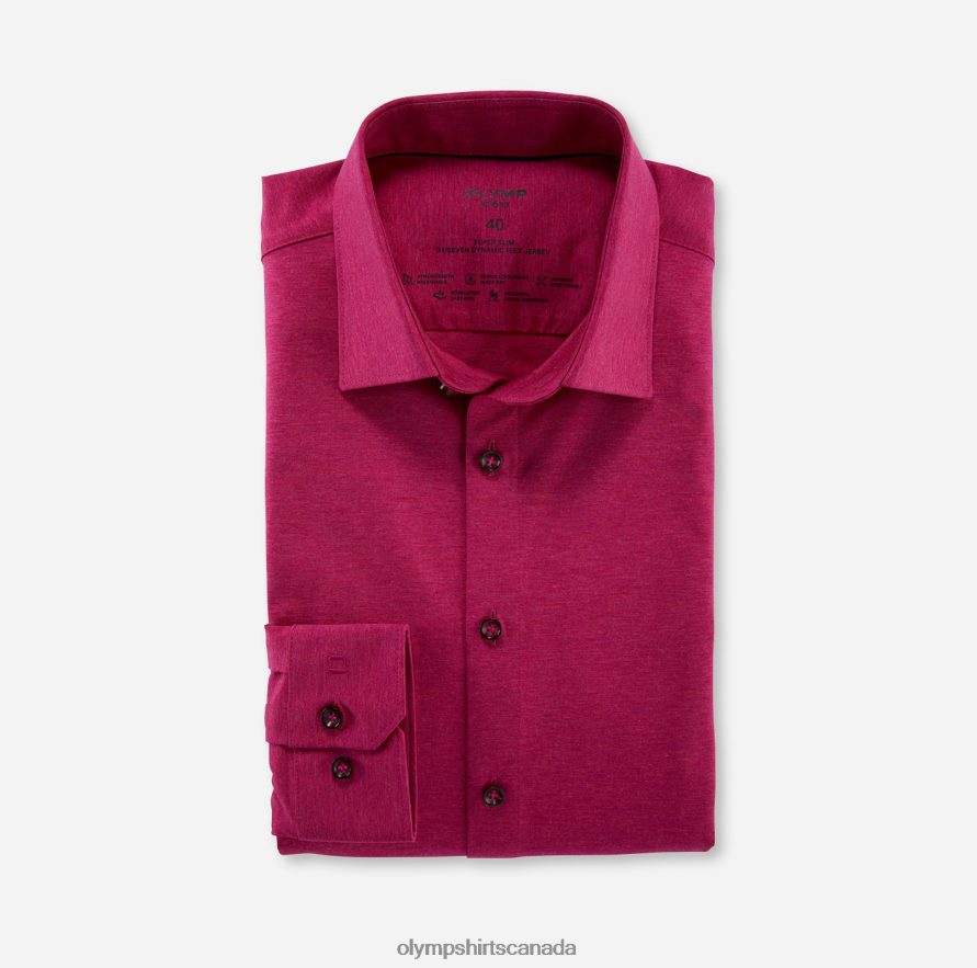 OLYMP No. Six 24/Seven Super Slim, Business Shirt, Urban Kent, Fuchsia H2P42H199 Clothing