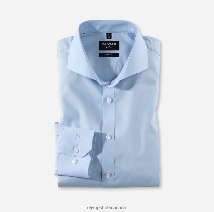 OLYMP No. Six Super Slim, Business Shirt, Cutaway, Light Blue H2P42H270 Clothing