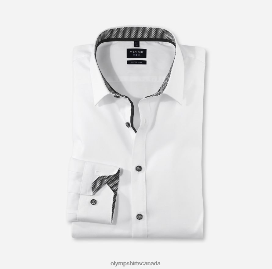 OLYMP No. Six Super Slim, Business Shirt, Long Sleeve Extra Long, Urban Kent, White H2P42H302 Clothing