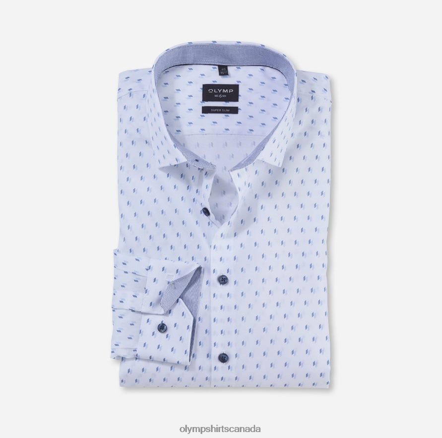OLYMP No. Six Super Slim, Business Shirt, Modern Kent, Bleu H2P42H8 Clothing