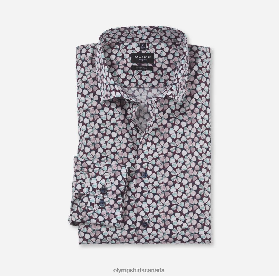 OLYMP No. Six Super Slim, Business Shirt, Modern Kent, Emerald H2P42H1 Clothing