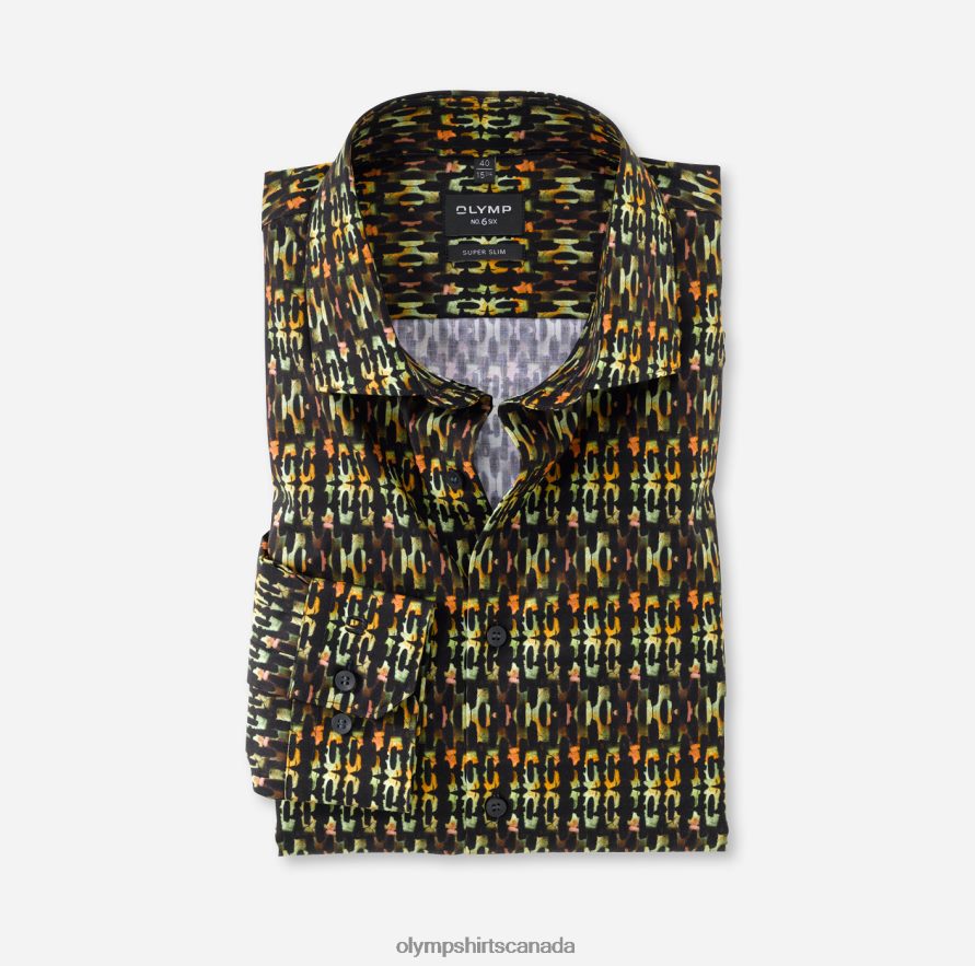 OLYMP No. Six Super Slim, Business Shirt, Modern Kent, Lime Green H2P42H160 Clothing