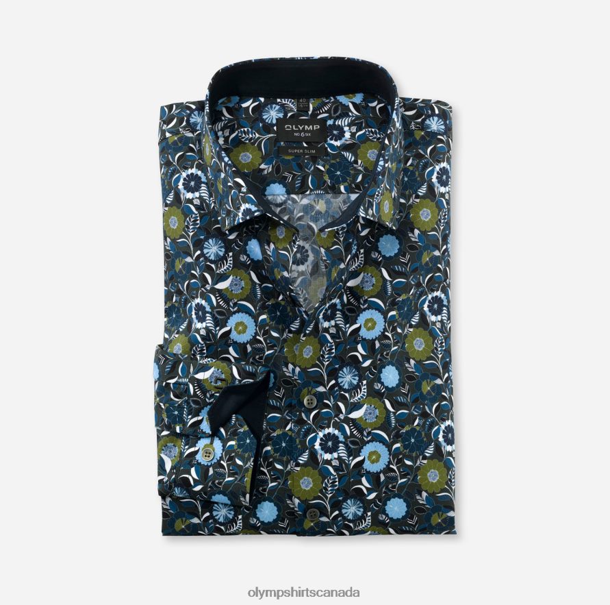 OLYMP No. Six Super Slim, Business Shirt, Modern Kent, Lime H2P42H10 Clothing