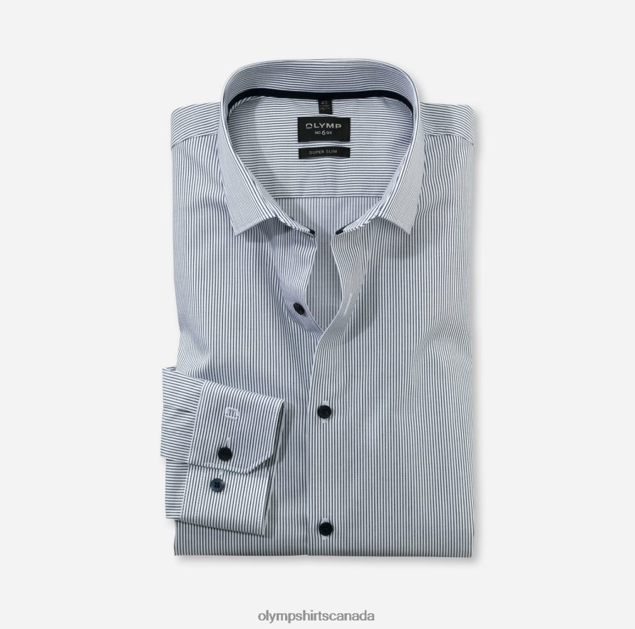 OLYMP No. Six Super Slim, Business Shirt, Modern Kent, Marine H2P42H173 Clothing