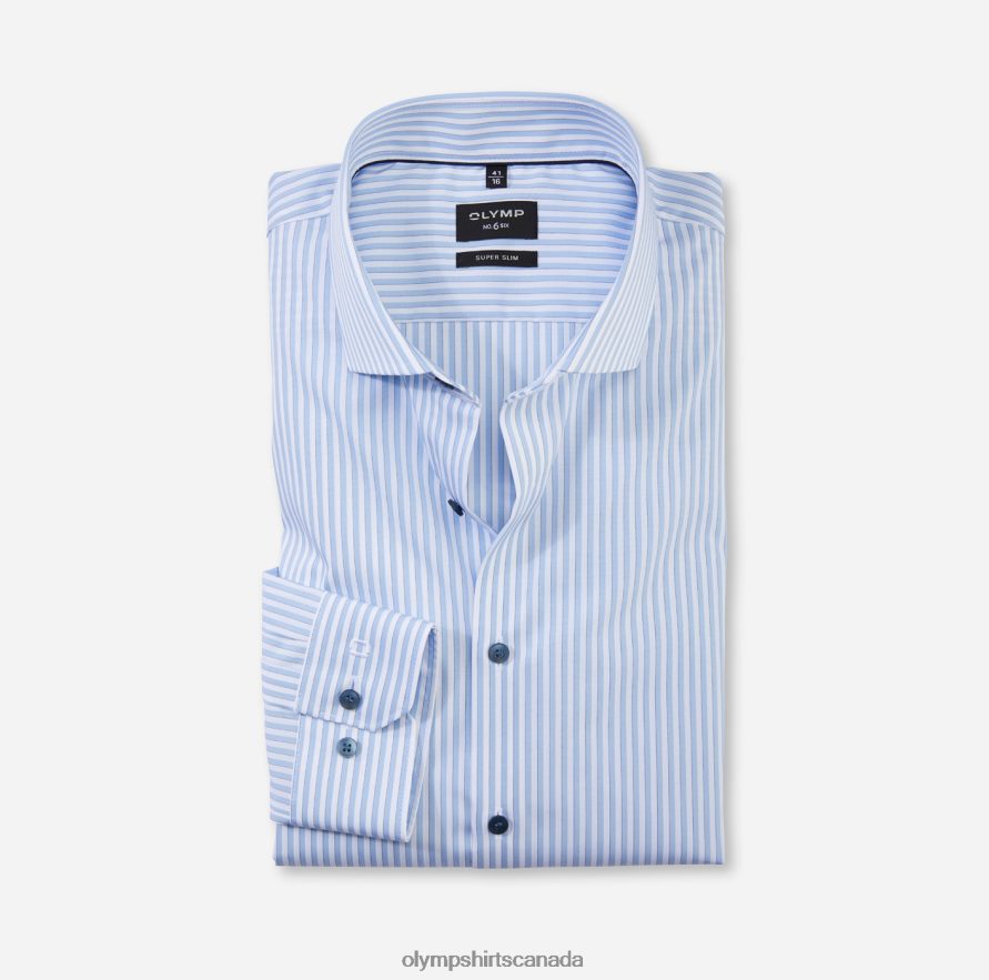 OLYMP No. Six Super Slim, Business Shirt, Royal Kent, Bleu H2P42H231 Clothing