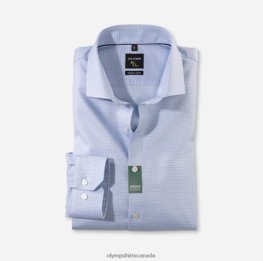 OLYMP No. Six Super Slim, Business Shirt, Royal Kent, Bleu H2P42H59 Clothing