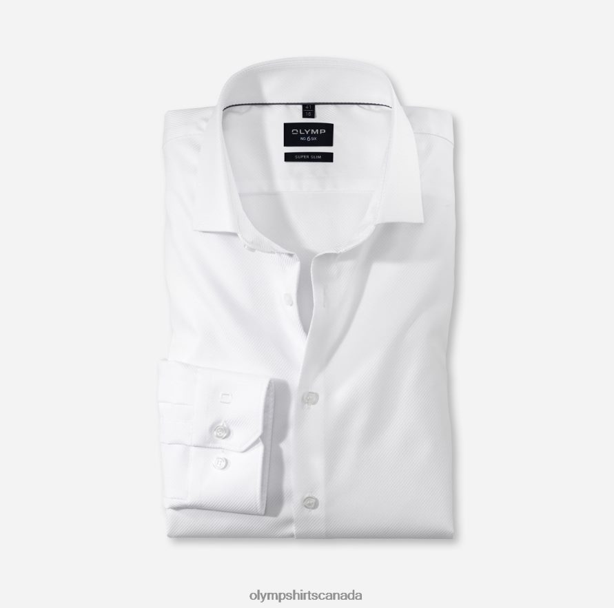 OLYMP No. Six Super Slim, Business Shirt, Royal Kent, White H2P42H52 Clothing