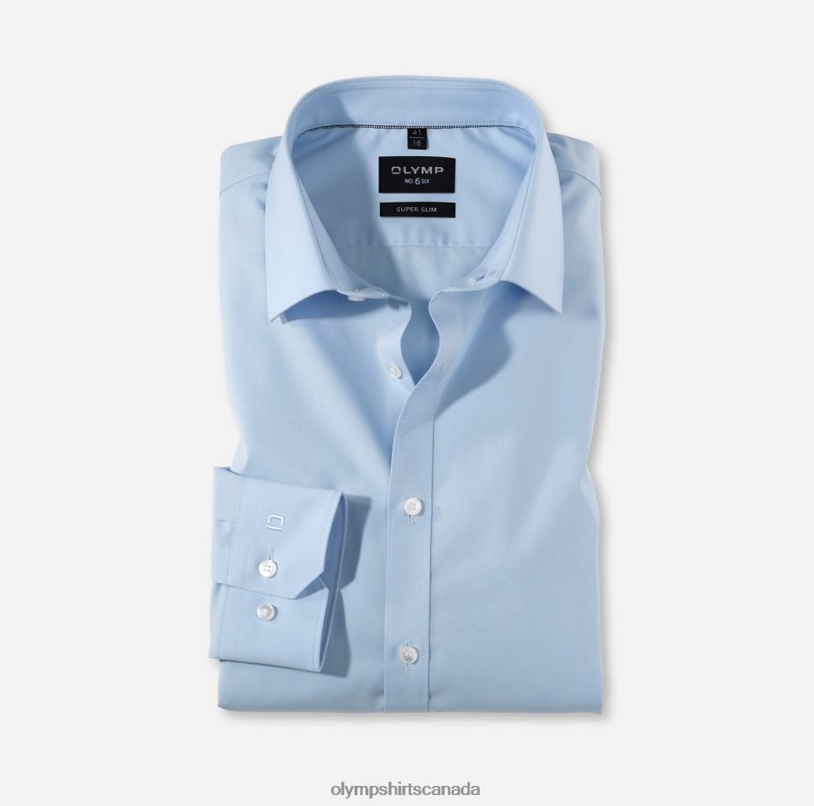 OLYMP No. Six Super Slim, Business Shirt, Urban Kent, Light Blue H2P42H267 Clothing