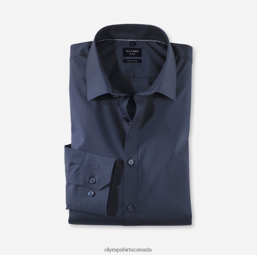 OLYMP No. Six Super Slim, Business Shirt, Urban Kent, Marine H2P42H280 Clothing