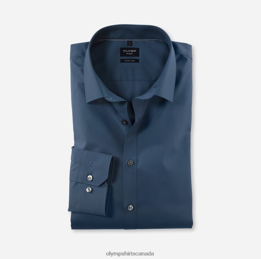 OLYMP No. Six Super Slim, Business Shirt, Urban Kent, Smoke Blue H2P42H266 Clothing