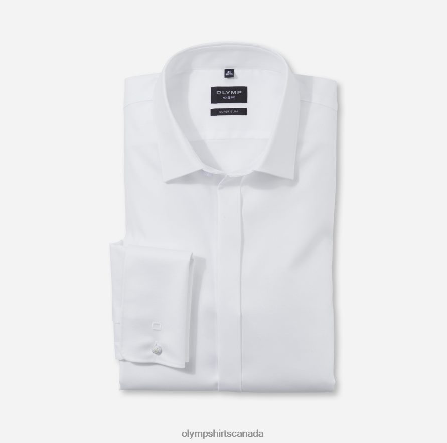 OLYMP No. Six Super Slim, Business Shirt, Urban Kent, White H2P42H145 Clothing