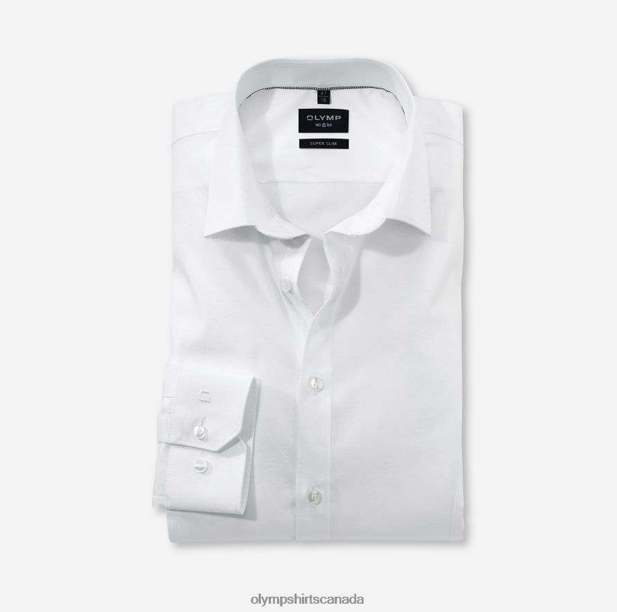 OLYMP No. Six Super Slim, Business Shirt, Urban Kent, White H2P42H265 Clothing