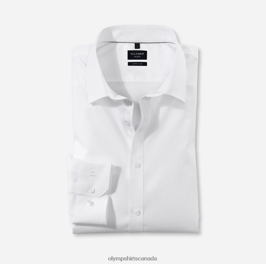 OLYMP No. Six Super Slim, Business Shirt, Urban Kent, White H2P42H278 Clothing