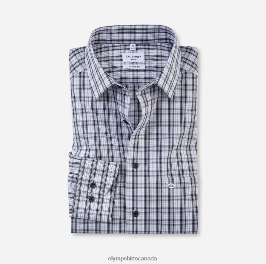 OLYMP Tendenz Modern Fit, Business Shirt, New Kent, Black H2P42H1721 Clothing