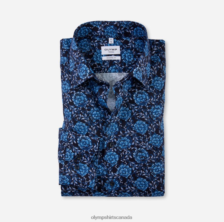 OLYMP Tendenz Modern Fit, Business Shirt, New Kent, Marine H2P42H1729 Clothing